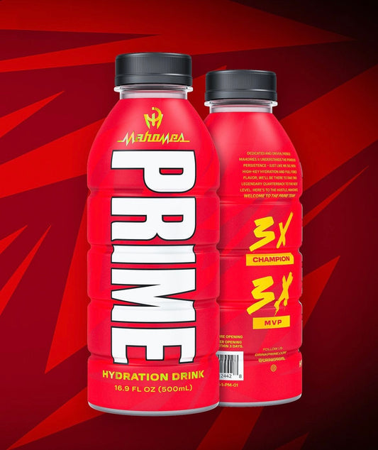 Damaged Prime Hydration Patrick Mahomes 500ml In hand