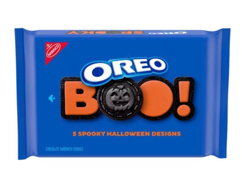 Oreo Halloween Boo! Orange Crème Cookies Family Size - 18.71oz Out of Date